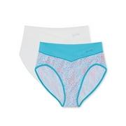 Women's So Comfy Crossover Waist High Cut Panties, 2-Pack, Sizes XS-XXXL